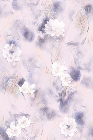 真丝印花花型图片