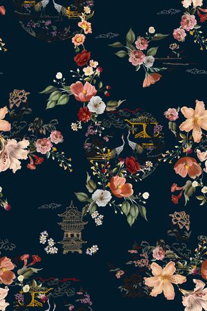 花卉印花花型图片