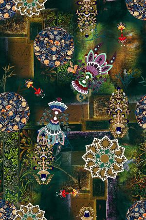 中国风印花花型图片