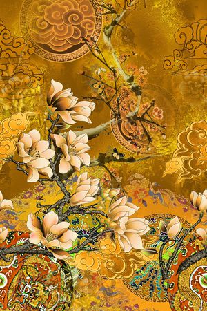中老年女装印花花型图片