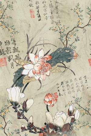 国画印花花型图片