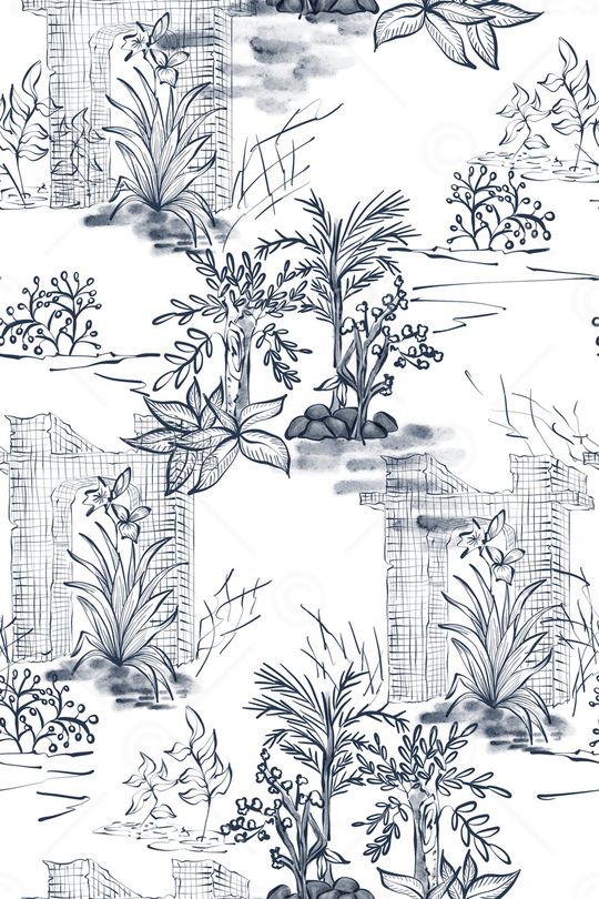 建筑印花花型图片