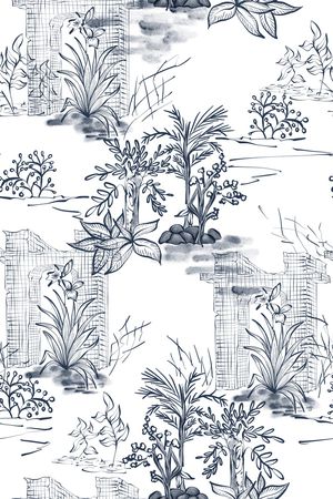 建筑印花花型图片