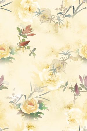棉麻印花花型图片