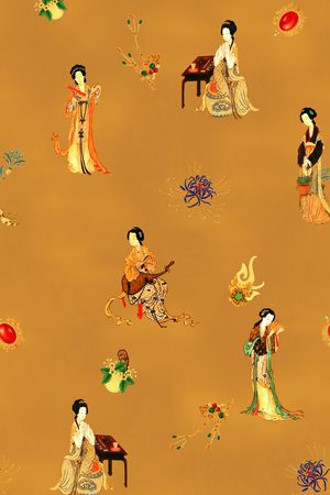 国画印花花型图片