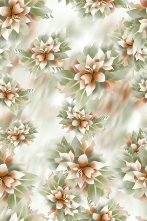 满版散花印花花型图片