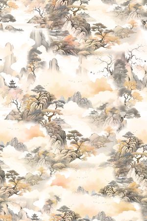 真丝印花花型图片