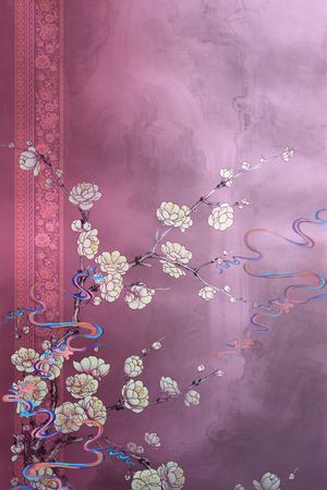 旗袍印花花型图片