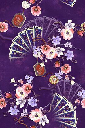 中国风印花花型图片