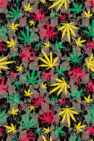 枫叶印花花型图片