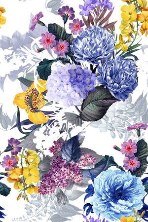 花卉印花花型图片
