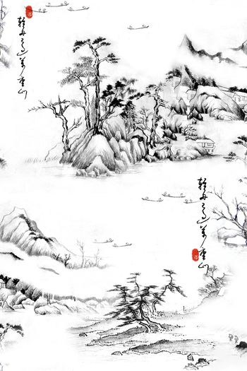 中国风印花花型图片