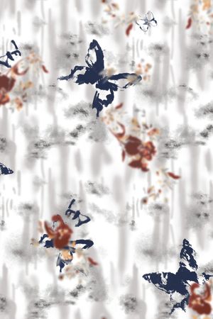 蝴蝶印花花型图片