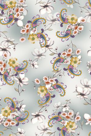 真丝印花花型图片