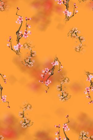 梅花印花花型图片