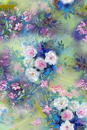 旗袍印花花型图片