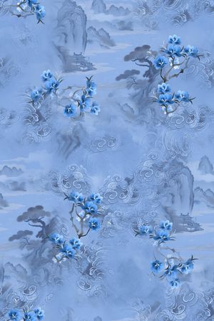 真丝印花花型图片