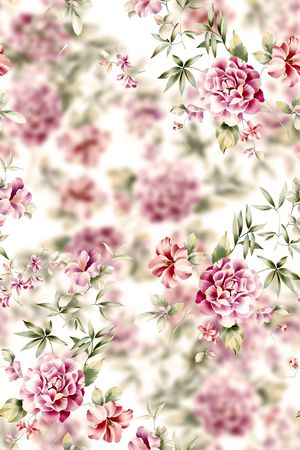 满版散花印花花型图片
