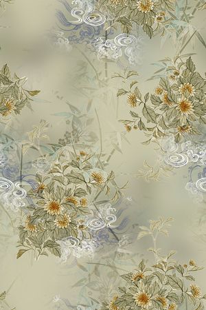 真丝印花花型图片