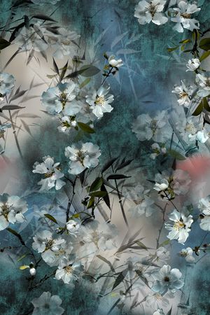 真丝印花花型图片