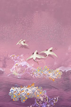 旗袍印花花型图片