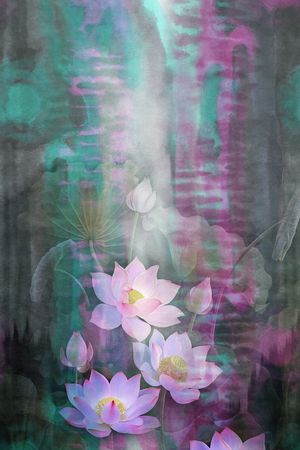真丝印花花型图片