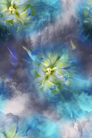 大花卉印花花型图片