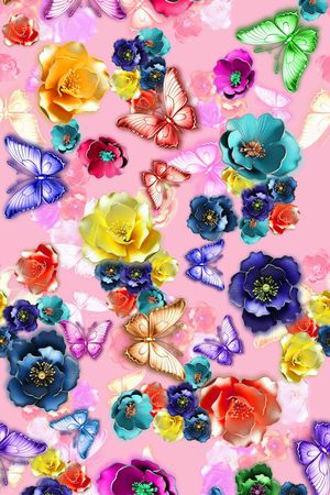 花卉印花花型图片