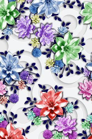 花卉印花花型图片