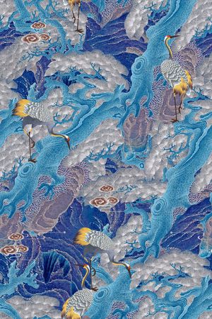 真丝印花花型图片