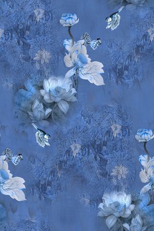 真丝印花花型图片