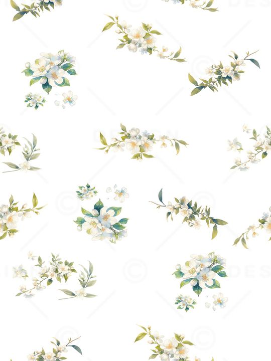 春夏花型印花花型图片