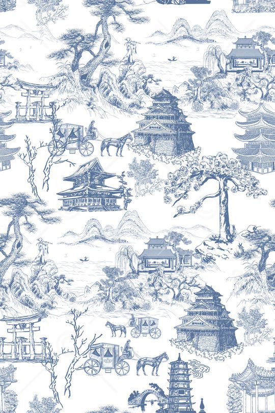 中国风印花花型图片