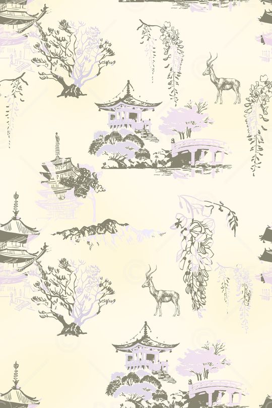 中国风印花花型图片