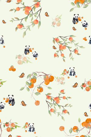 中国风印花花型图片