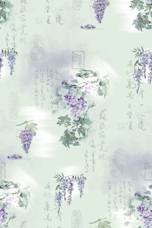 水彩印花花型图片
