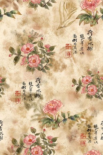 水彩花卉印花花型图片