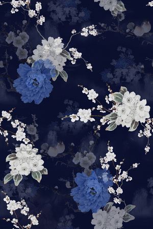 真丝印花花型图片