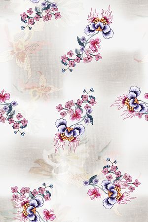花卉印花花型图片