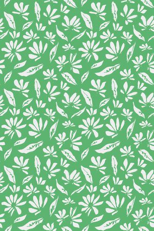 满版散花印花花型图片