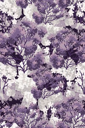 满版散花印花花型图片