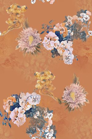 中国风印花花型图片
