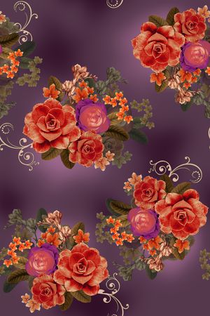 花卉印花花型图片