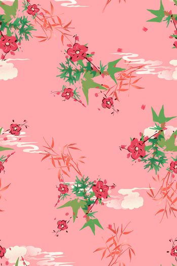 中国风印花花型图片