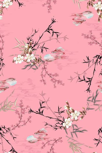 中国风印花花型图片