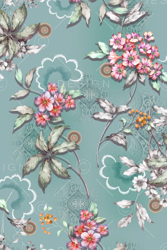 花卉印花花型图片