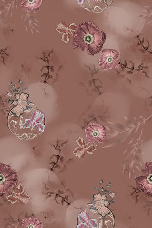 真丝印花花型图片