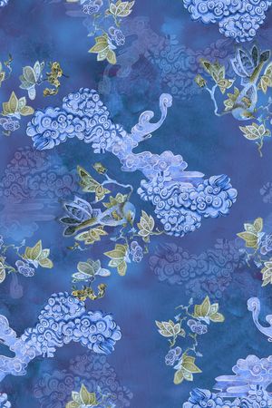 中国风印花花型图片