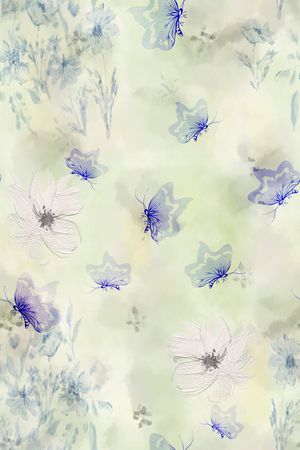 水彩花卉印花花型图片