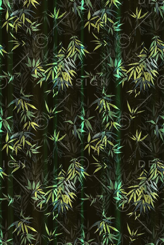竹叶印花花型图片
